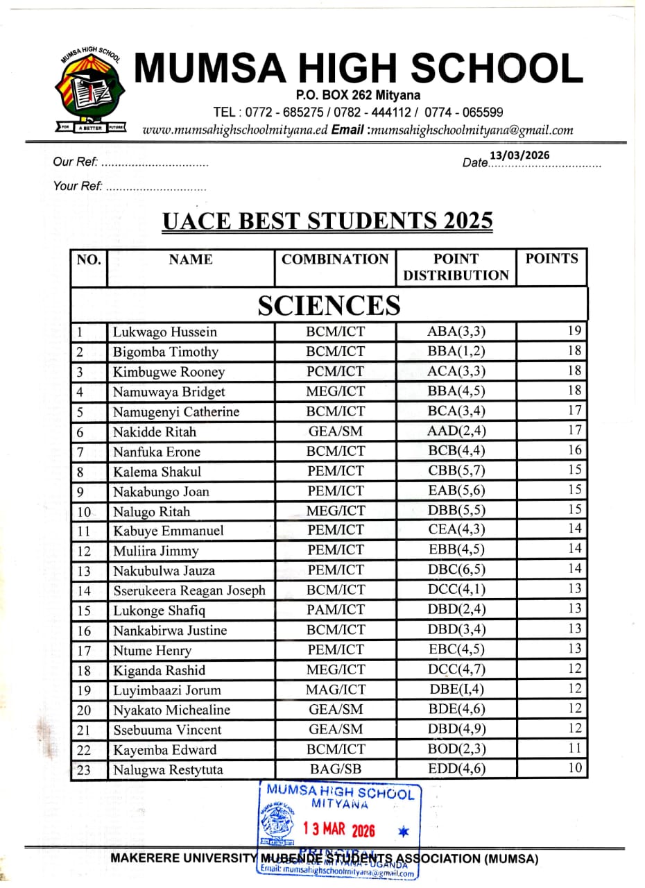 Sciences Performance
